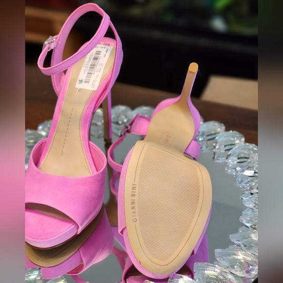Gianni bini pink platform heels, sz 9 - Picture 5 of 6
